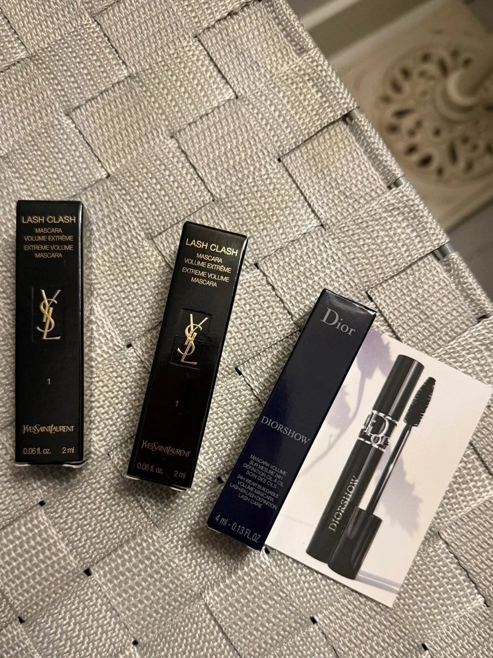 2 Yves Saint Laurent Black Lash Clash Mascara Samples and Dior Diorshow sample
